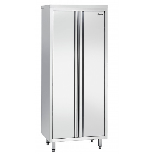 ARMOIRE INOX AVEC 3 ÉTAGÈRES ET 1 PORTES À 2 BATTANTS - 800 X 600 MM