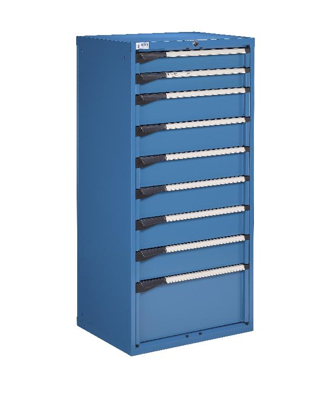 Armoire métallique 9 tiroirs novalp m bleu ral 5012_0