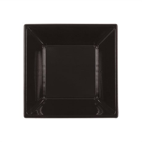 ASSIETTE CARRÉE 23X23 CM PS NOIR (VENDU PAR 20 LOTS DE 25)