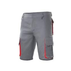 Bermuda multipoches bicolore  gris|rouge T.36 Velilla - polyester 8435011416403_0