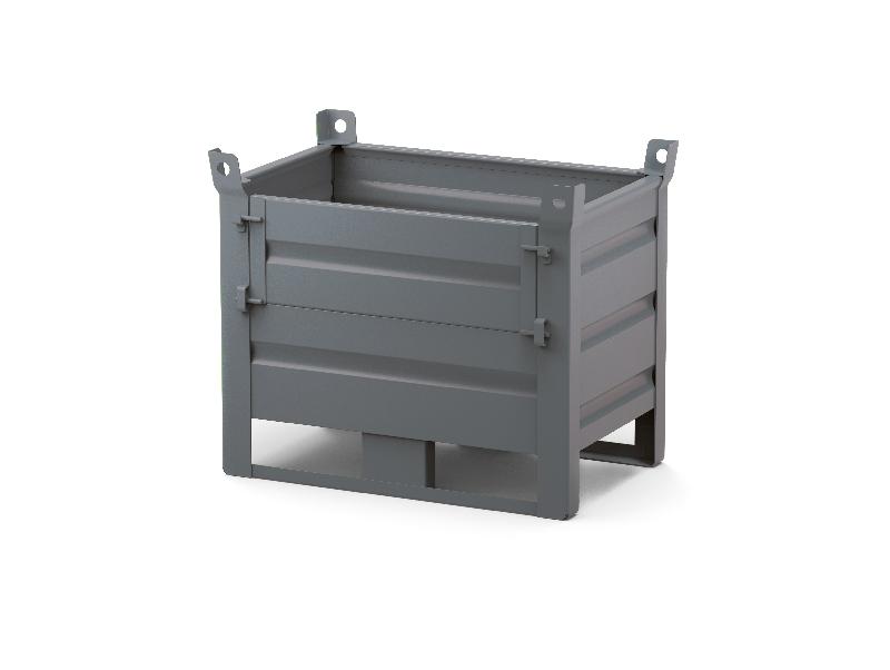 Caisse palette gamma avec 1/2 porte rabattable 800x500 charge 800 kg_0