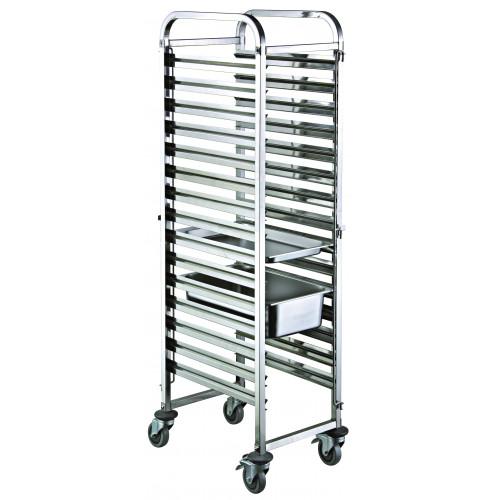 CHARIOT INOX MOBILE 20 NIVEAUX 400 X 600 MM