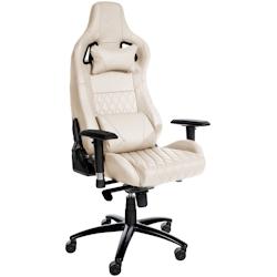 CLP Fauteuil de bureau Gamer Keren en véritable cuir Crème - beige cuir 314325_0