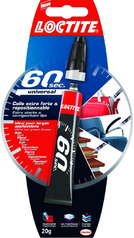 Colle glue gel LOCTITE 60 secondes - Gel sans solvant, 20 g pour tout type de support_0