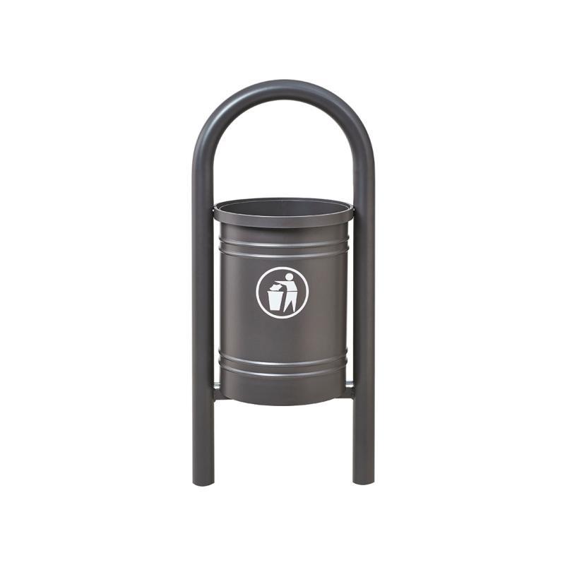 Corbeille publique Vercors 40 litres - Réf : 208211.Gpro - Harmonisation urbaine avec bancs et banquettes_0