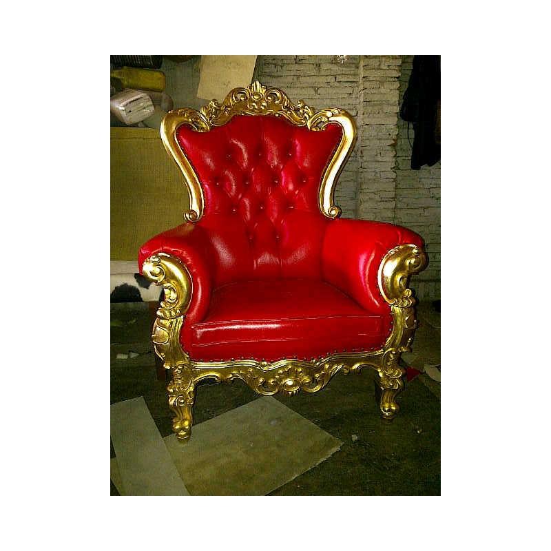 FAUTEUIL CUIR ROUGE_0