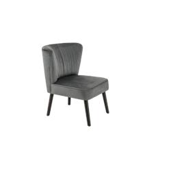 Fauteuil Gabin Anthracite, 76 X 40 X 64 cm, France Mobilier Chr - gris textile 3760326525607_0