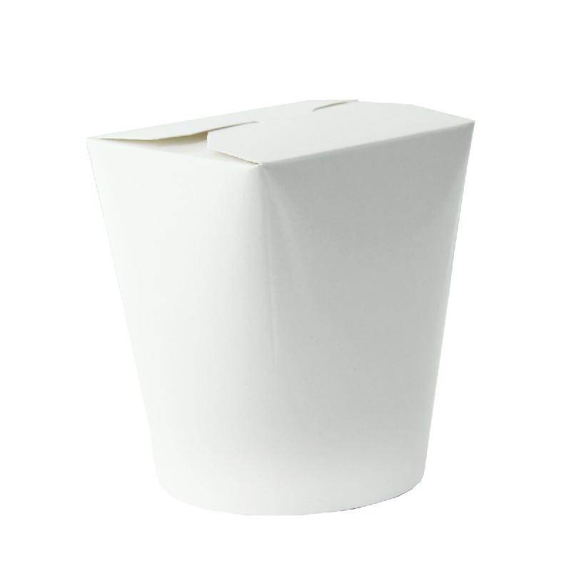 FIRSTPACK FHC - 500Pcs - Pot carton blanc base ronde fermeture à boucle papillon  Ø 7,5cm H59mm 230ml - blanc FHC210ASIE8BL_0