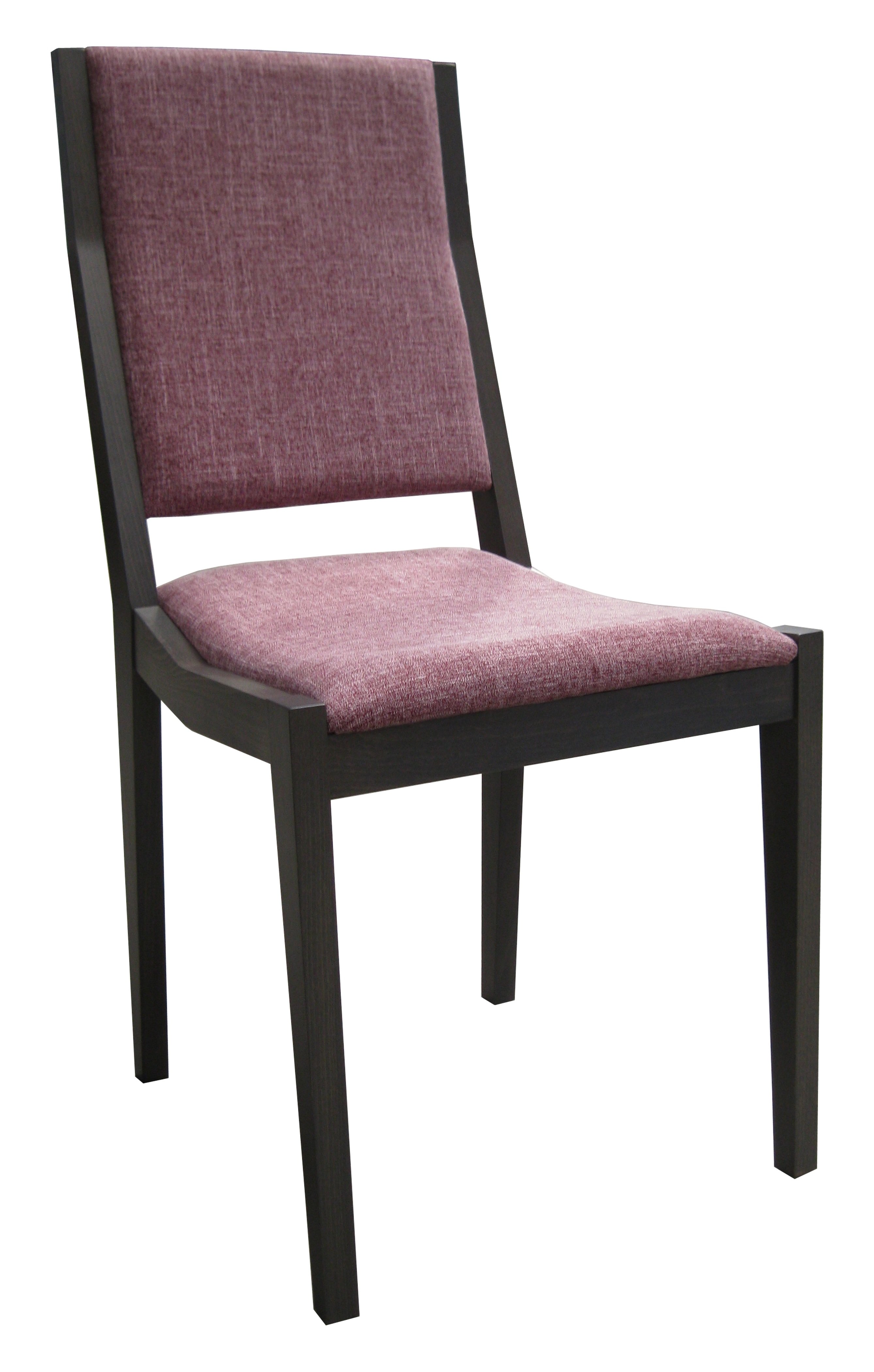 Lot de 2 chaises Colyne en hêtre massif - design salle à manger - gris et bordeaux_0