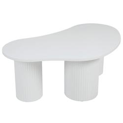 Oviala Business Table basse en MDF décor mélaminé blanc - blanc Bois massif 112457_0
