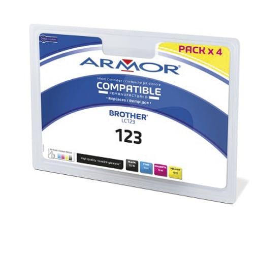Pack de 4 cartouches d'encre remanufacturées OWA Brother LC123 - Noir, Cyan, Magenta, Jaune - Référence K10344OW_0