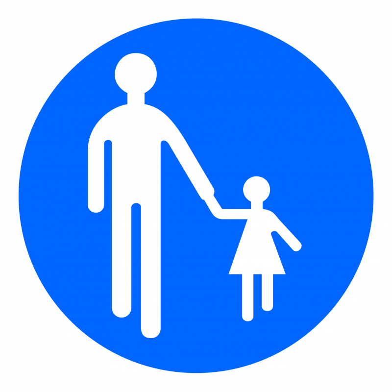 Panneau d'obligation B22b - Chemin réservé aux piétons - WP Signalisation - Gamme Innov_0