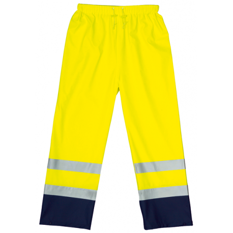 Pantalon de pluie PU jaune/marine 3M - Polyuréthane - Coverguard | 70320_0