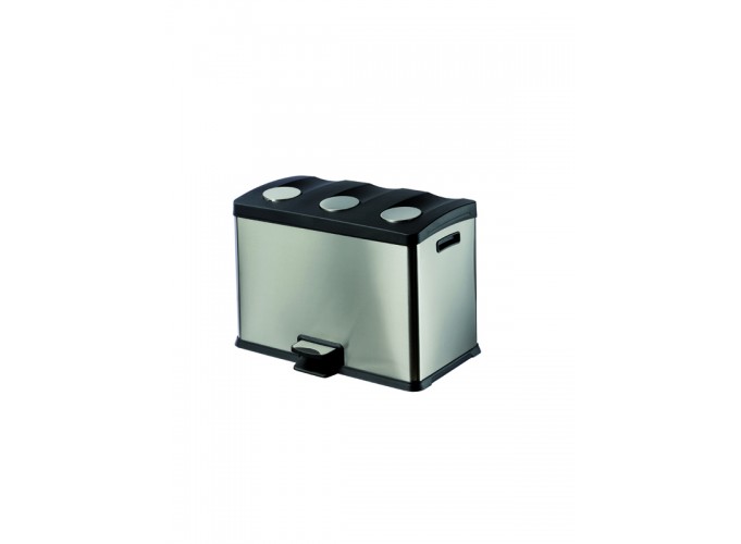 Poubelle à pédale en inox brossé - Tri sélectif - 24L, 36L, 60L_0