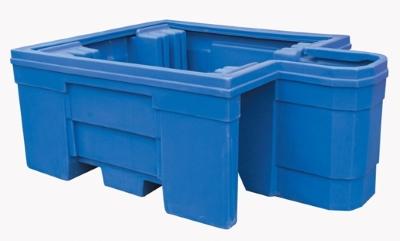 Bac de rétention en polyéthylène - 1 IBC - RMVBB1DBDI - 1100 L - sans caillebotis_0