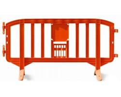 Barrière plastique monobloc recyclable spéciale chantier, résistante aux intempéries et au soleil_0