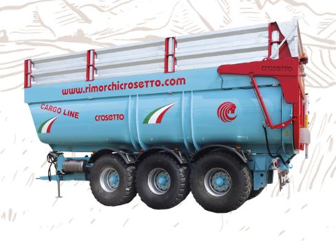 Bennes agricoles dumper - Agrimec di Crosetto Elio & C. Snc - charge jusqu'à 40 t - 4 essieux - vitesses jusqu'à 60 km/h_0