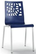 Chaise Kelly - coque multiplis stratifié décor Air - châssis métal époxy_0