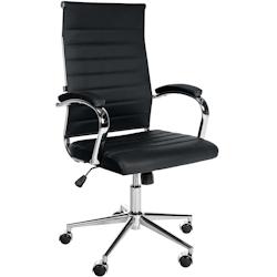 CLP Chaise de bureau Mollis cuir véritable Noir - noir cuir 311497_0