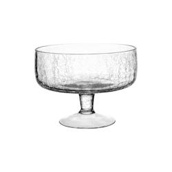 Coupe sur pied craquelé Noa 13x19 cm -  Transparent Rond Verre Table Passion - transparent verre 8699924651034_0