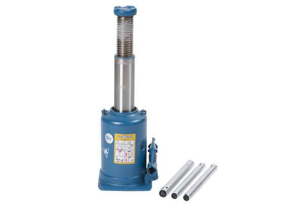 Crics bouteille type 2 - AC Hydraulic - capacité 12 à 30 t - avec rehausse sur colonne et plaque de fond arrondie_0
