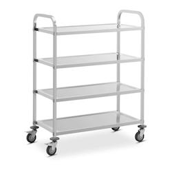 Helloshop26 - Chariot de service 4 plateaux  89 x 49,5 x 3 cm 108 kg acier inoxydable  14_0005058 - 3000228451537_0