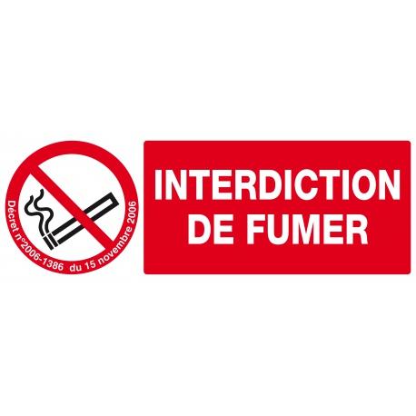 Interdiction de fumer (decret du 15/11/2006) 330x120mm TALIAPLAST | 626335_0