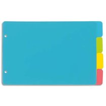 JEU DE 4 INTERCALAIRES POLYPRO HAPPYFLUO A5 PORTRAIT (CLASSEUR À FICHE). COLORIS FLUO MULTICOLORES - LOT DE 9