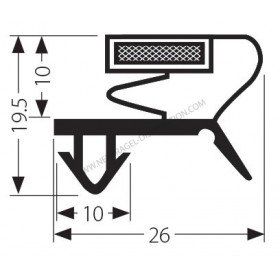 Joint JCAB120N - Référence pour chambre froide - Coloris noir - Longueur sur mesure_0