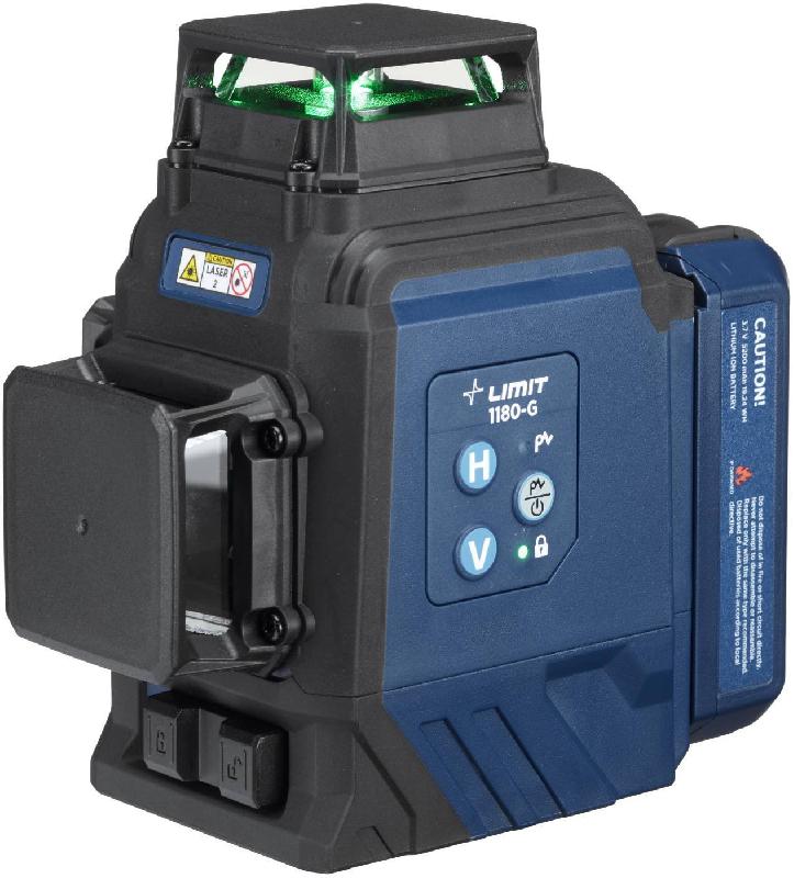 Laser multi-lignes croisé avec lumière laser verte 1 ligne horizontale à 360° et deux lignes verticales à 360° Limit LIMIT 1180-G_0