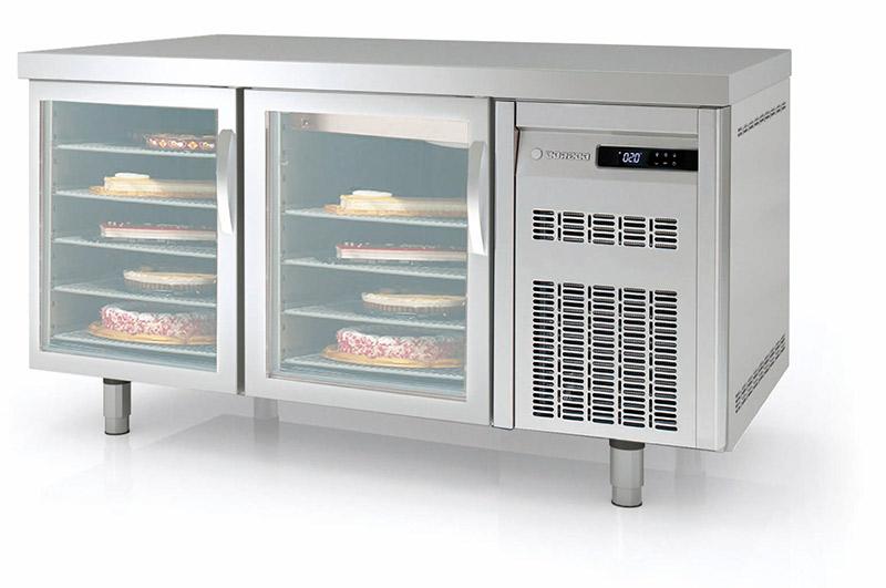 Meuble professionnel 800 négatif avec groupe - 2 portes vitrées pâtissier - MCPV-150_0