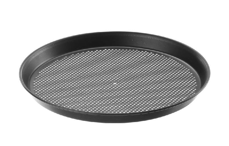 Moule à Pizza Rond Perforé 26 Cm - Acier Au Carbone Anti-adhésif - Pour Four, Maison, Restaurant - Croûte Croustillante
