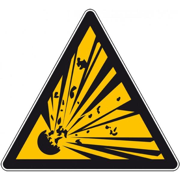 Panneau ou adhésif danger produit explosif - modèle ADHESECURE - expédition sous 24/48h_0