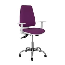Piqueras y Crespo Silla Elche blanca asincro bali morado brazos regulables ruedas de parqué - violet multi-matériau 1014ASB760B5CRRP_0