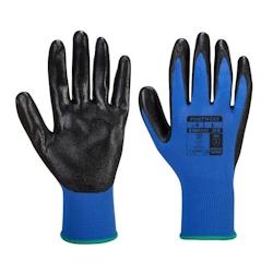 Portwest - Gants manutention mousse de nitrile pour milieux gras DEXTI GRIP Noir / Bleu Taille 10 - 5036146008414_0