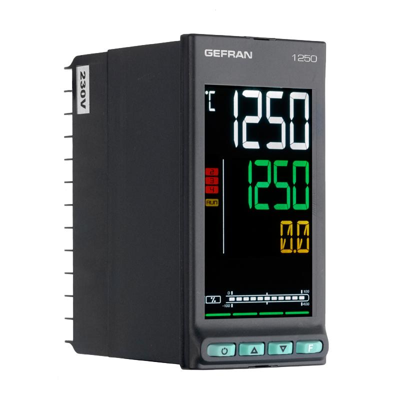 Régulateur de température PID 1250-D-RR0-00000-1-G - dimensions 48x96 mm - IP65 - capteurs TC, RTD, IR_0
