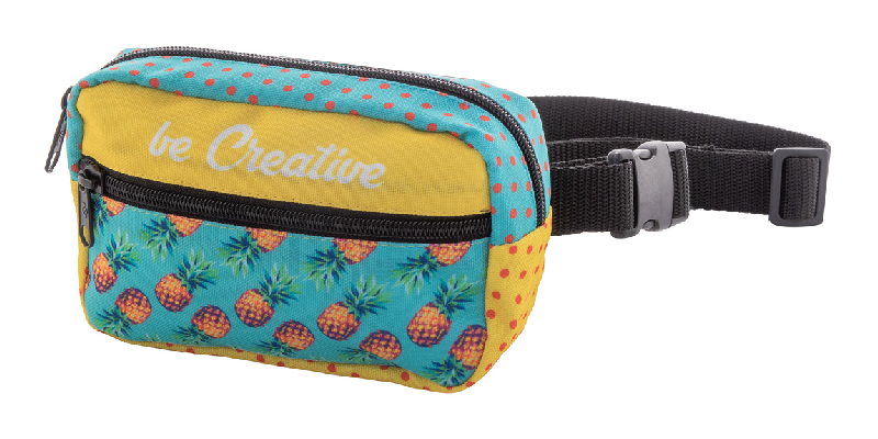Sac banane publicitaire - compartiment zippé - polyester RPET 600D labélisé RPET_0