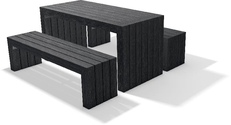 Table pique-nique en plastique recyclé - Design minimaliste Calero - Garantie 15 ans_0