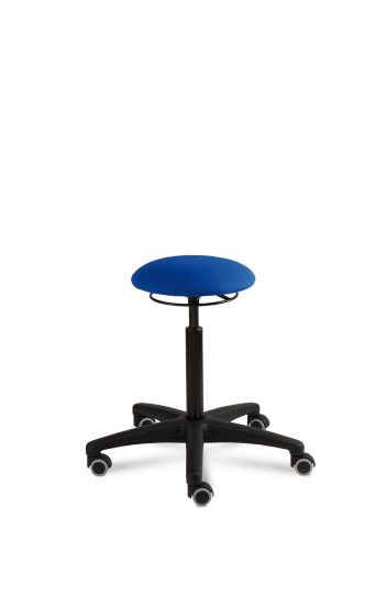 Tabouret atelier Cerclo - skaï noir - Vérin moyen - Réf. CERPRCSNVMP_0