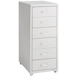 Tectake Caisson de bureau roulant en métal 41x28x69cm  gris clair - 402488 - gris acier 402488_0
