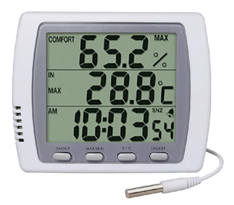 Thermomètre électronique - température / hygrométrie - sonde filaire #9221at_0