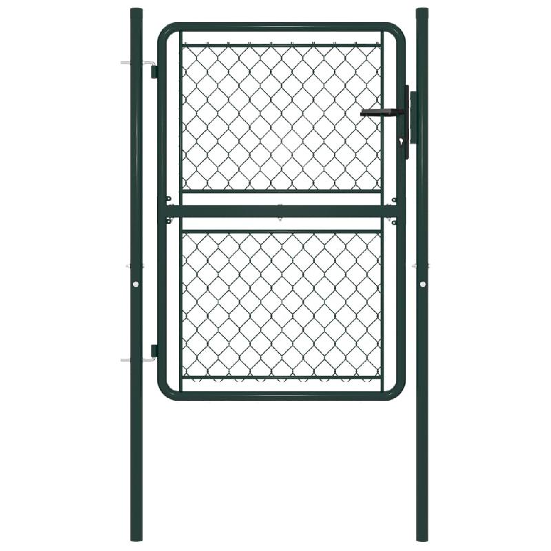 Vidaxl portillon acier 100 x 150 cm vert 144405_0