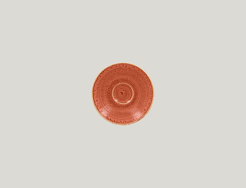 SOUS TASSE À EXPRESSO ROND ORANGE PORCELAINE Ø 13 CM TWIRL RAK