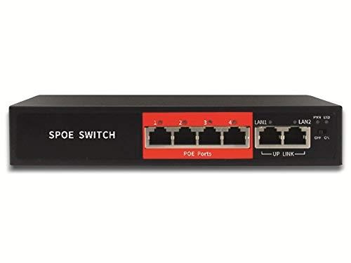 JOVISION JVS-S06-4P-65W COMMUTATEUR RÉSEAU POE 4 PORTS_0