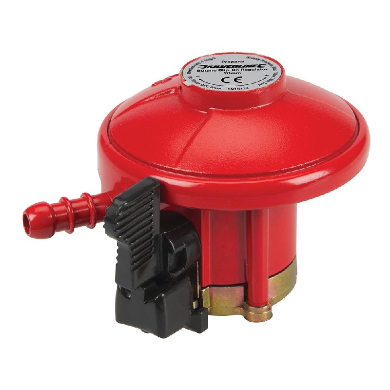 Détendeur propane à clip rapide - Valve 27 mm - 37 mbar - Silverline 730191_0