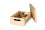4522 - Caisse en bois Gaston avec planche à découper - 2 bouteilles - dimensions 18.5x9x33cm_0