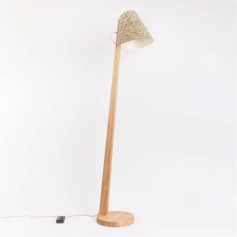 ALMUT VON WILDHEIM ALMUT 1411 LAMPADAIRE COURBÉ Ø30CM FOIN PUR