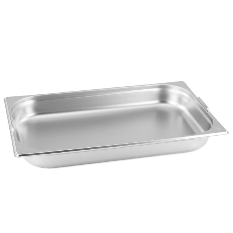 Bac GN Gastronorm 1/1 65 mm avec poignées tombantes en inox GVK ECO - argenté inox GN-1/1-Var-65H_0