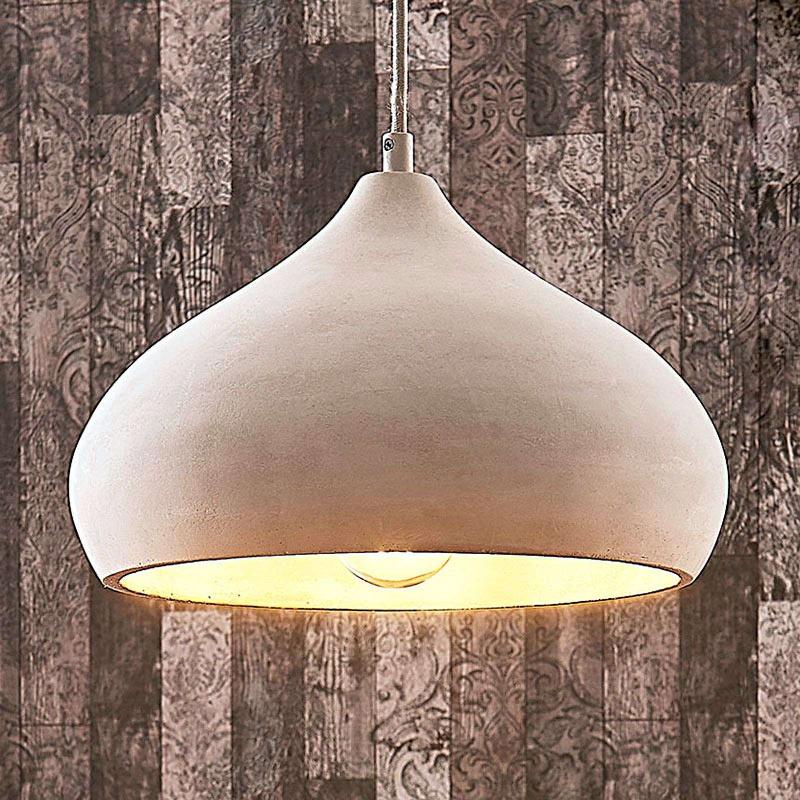 LINDBY SUSPENSION MORTON, Ø 29 CM, GRIS, BÉTON, E27