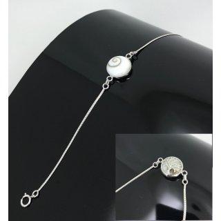 BRACELET OEIL DE SAINTE LUCIE ET ARGENT ET ARBRE DE VIE